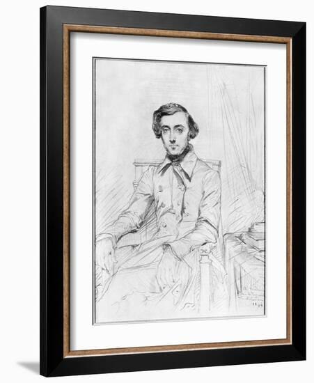 Portrait of Charles Alexis Henri Clerel De Tocqueville, 1844-Theodore Chasseriau-Framed Giclee Print