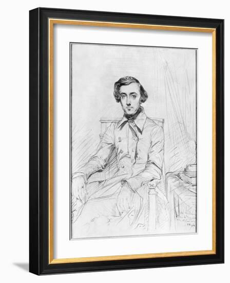 Portrait of Charles Alexis Henri Clerel De Tocqueville, 1844-Theodore Chasseriau-Framed Giclee Print