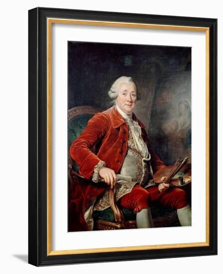 Portrait of Charles-Amédée-Philippe Van Loo-Adélaïde Labille-Guiard-Framed Giclee Print