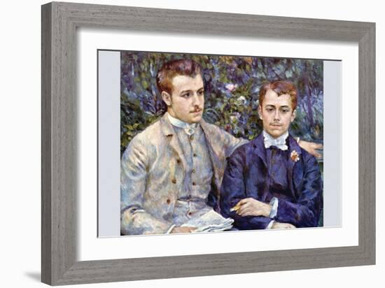 Portrait of Charles and George-Pierre-Auguste Renoir-Framed Art Print