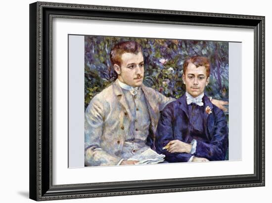 Portrait of Charles and George-Pierre-Auguste Renoir-Framed Art Print