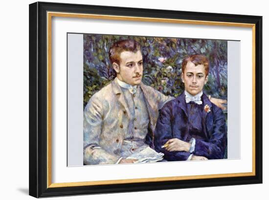 Portrait of Charles and George-Pierre-Auguste Renoir-Framed Art Print