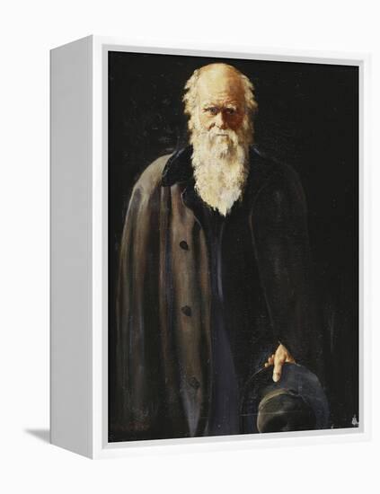 Portrait of Charles Darwin, Standing Three Quarter Length, 1897-John Collier-Framed Premier Image Canvas