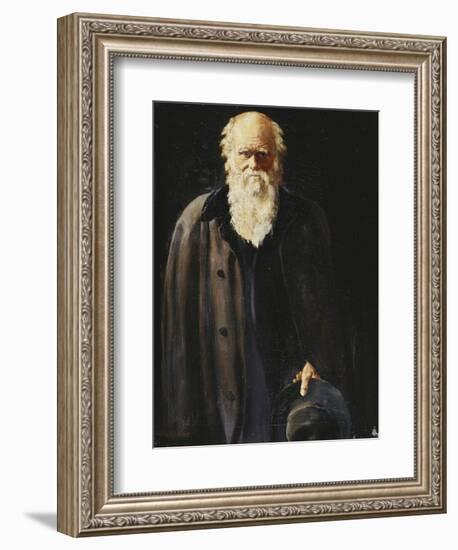 Portrait of Charles Darwin, Standing Three Quarter Length, 1897-John Collier-Framed Giclee Print