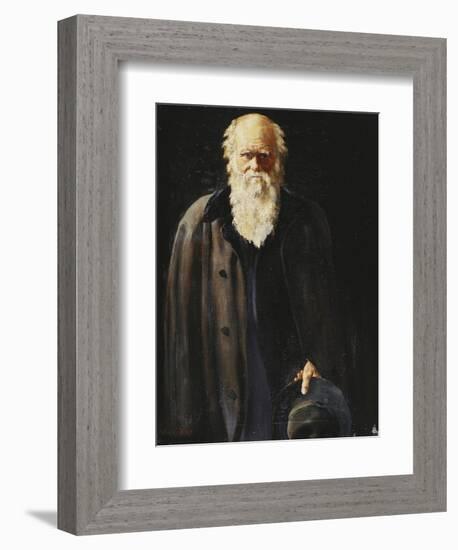 Portrait of Charles Darwin, Standing Three Quarter Length, 1897-John Collier-Framed Giclee Print