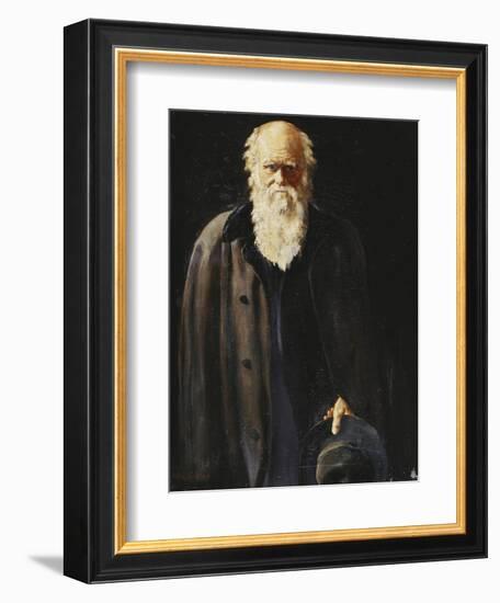 Portrait of Charles Darwin, Standing Three Quarter Length, 1897-John Collier-Framed Giclee Print