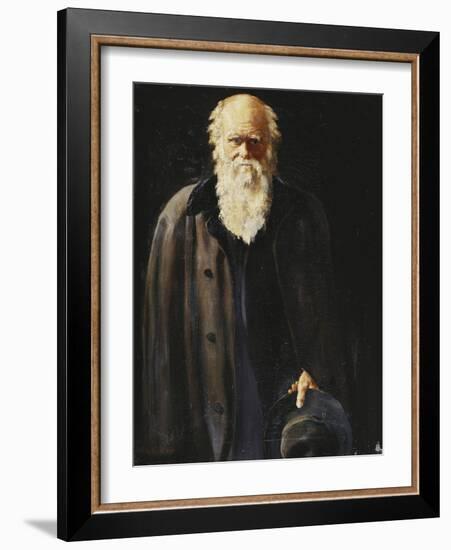 Portrait of Charles Darwin, Standing Three Quarter Length, 1897-John Collier-Framed Giclee Print