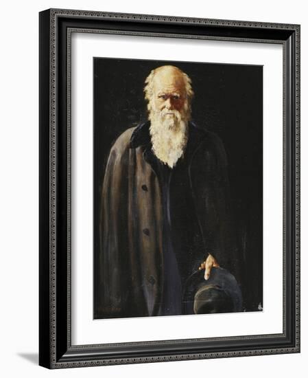 Portrait of Charles Darwin, Standing Three Quarter Length, 1897-John Collier-Framed Giclee Print