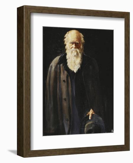 Portrait of Charles Darwin, standing three quarter length-John Collier-Framed Giclee Print