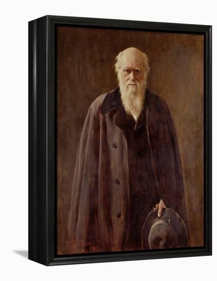Portrait of Charles Darwin-John Collier-Framed Premier Image Canvas