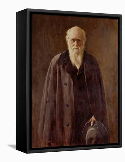 Portrait of Charles Darwin-John Collier-Framed Premier Image Canvas