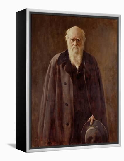 Portrait of Charles Darwin-John Collier-Framed Premier Image Canvas