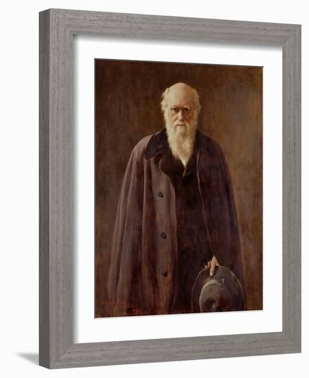 Portrait of Charles Darwin-John Collier-Framed Giclee Print