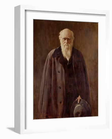 Portrait of Charles Darwin-John Collier-Framed Giclee Print