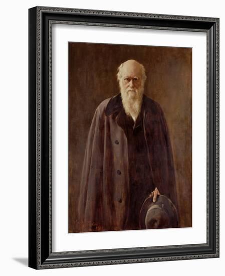 Portrait of Charles Darwin-John Collier-Framed Giclee Print