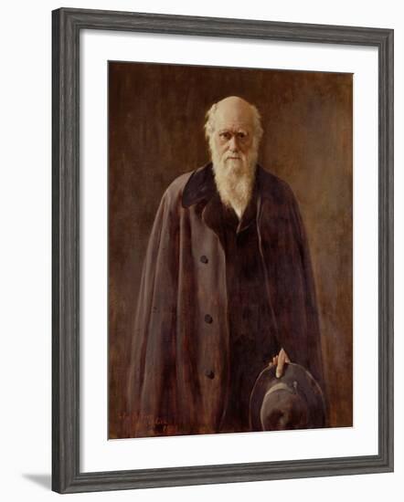 Portrait of Charles Darwin-John Collier-Framed Giclee Print