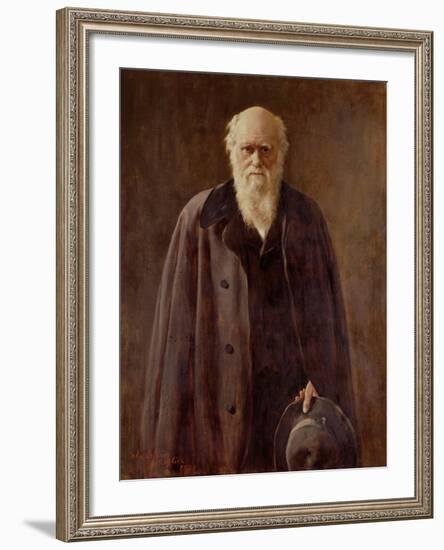 Portrait of Charles Darwin-John Collier-Framed Giclee Print