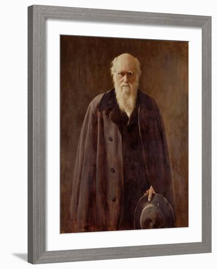 Portrait of Charles Darwin-John Collier-Framed Giclee Print