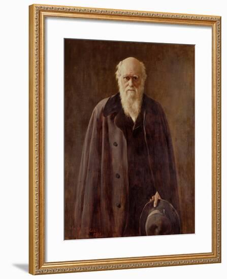 Portrait of Charles Darwin-John Collier-Framed Giclee Print