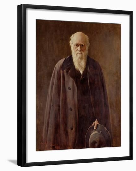 Portrait of Charles Darwin-John Collier-Framed Giclee Print