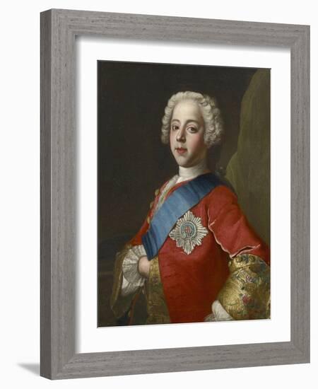 Portrait of Charles Edward Stuart, 'Bonnie Prince Charlie'-Jean-Etienne Liotard-Framed Giclee Print