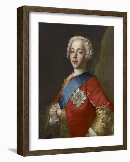 Portrait of Charles Edward Stuart, 'Bonnie Prince Charlie'-Jean-Etienne Liotard-Framed Giclee Print