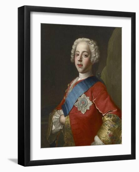 Portrait of Charles Edward Stuart, 'Bonnie Prince Charlie'-Jean-Etienne Liotard-Framed Giclee Print