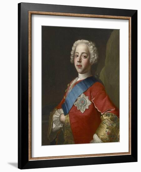 Portrait of Charles Edward Stuart, 'Bonnie Prince Charlie'-Jean-Etienne Liotard-Framed Giclee Print