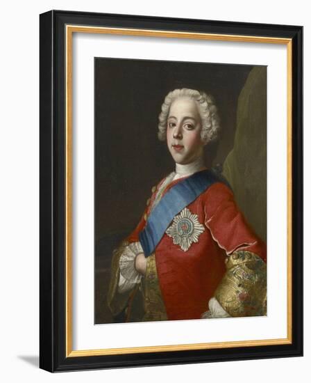 Portrait of Charles Edward Stuart, 'Bonnie Prince Charlie'-Jean-Etienne Liotard-Framed Giclee Print