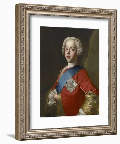 Portrait of Charles Edward Stuart, 'Bonnie Prince Charlie'-Jean-Etienne Liotard-Framed Giclee Print