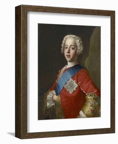 Portrait of Charles Edward Stuart, 'Bonnie Prince Charlie'-Jean-Etienne Liotard-Framed Giclee Print