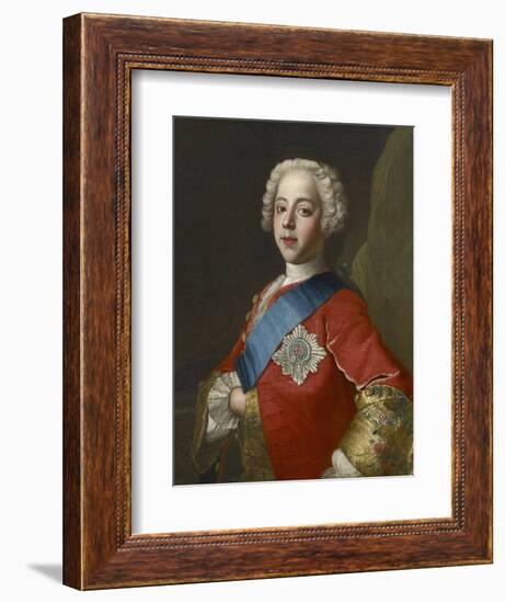 Portrait of Charles Edward Stuart, 'Bonnie Prince Charlie'-Jean-Etienne Liotard-Framed Giclee Print