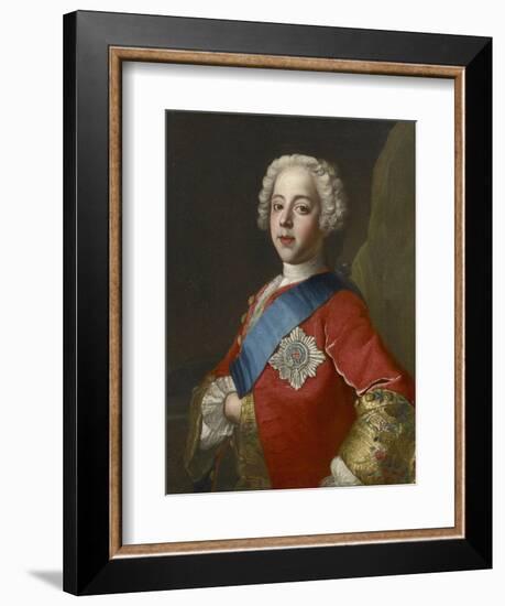 Portrait of Charles Edward Stuart, 'Bonnie Prince Charlie'-Jean-Etienne Liotard-Framed Giclee Print