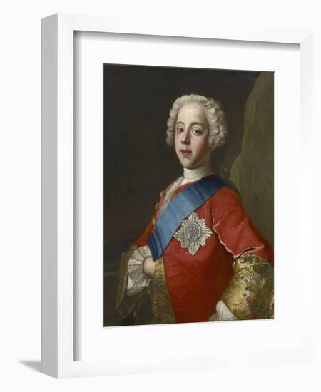 Portrait of Charles Edward Stuart, 'Bonnie Prince Charlie'-Jean-Etienne Liotard-Framed Giclee Print