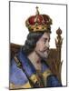 Portrait of Charles I of Naples (Charles of Anjou) (1227-1285), King of Sicily-French School-Mounted Giclee Print