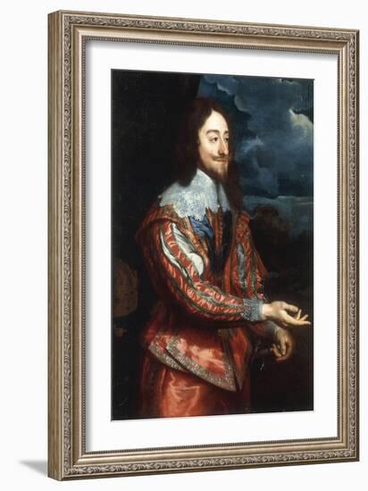 Portrait of Charles I-Sir Anthony Van Dyck-Framed Giclee Print