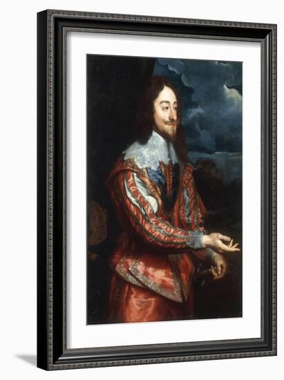 Portrait of Charles I-Sir Anthony Van Dyck-Framed Giclee Print