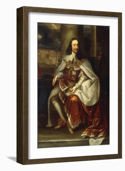 Portrait of Charles I-Sir Anthony Van Dyck-Framed Giclee Print