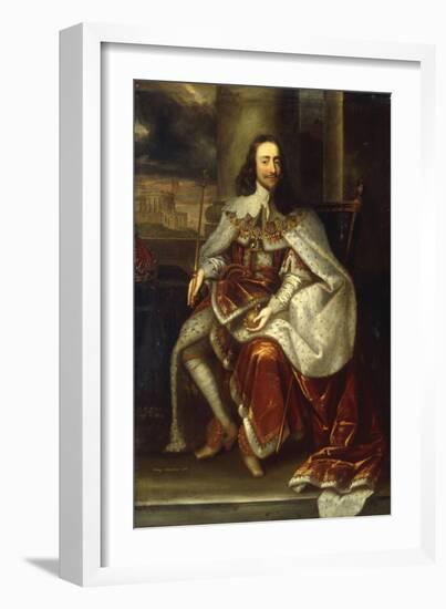 Portrait of Charles I-Sir Anthony Van Dyck-Framed Giclee Print