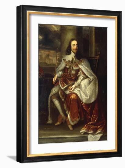 Portrait of Charles I-Sir Anthony Van Dyck-Framed Giclee Print