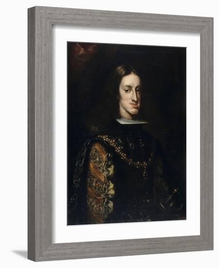 Portrait of Charles II of Spain, 1680-1683-Claudio Coello-Framed Giclee Print