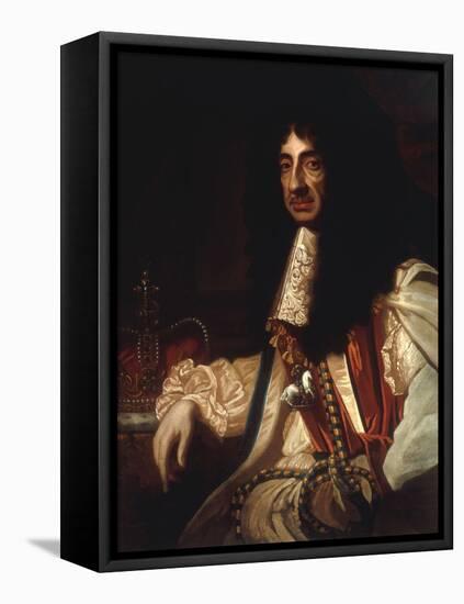 Portrait of Charles II-Godfrey Kneller-Framed Premier Image Canvas