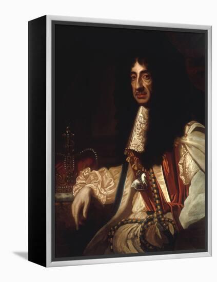 Portrait of Charles II-Godfrey Kneller-Framed Premier Image Canvas