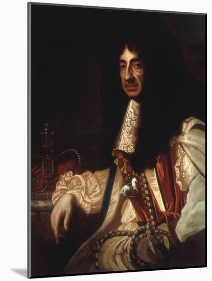 Portrait of Charles II-Godfrey Kneller-Mounted Giclee Print