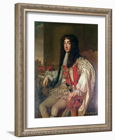 Portrait of Charles II-Sir Peter Lely-Framed Giclee Print