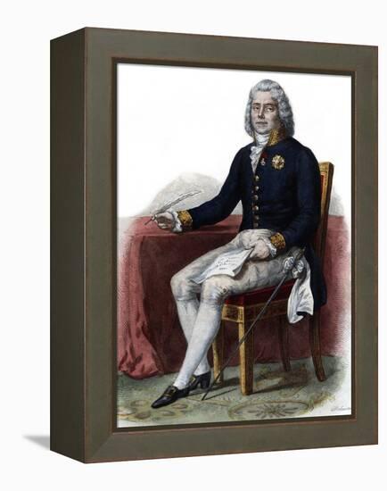 Portrait of Charles Maurice de Talleyrand Perigord, 1st Prince de Benevent, French diplomat-French School-Framed Premier Image Canvas