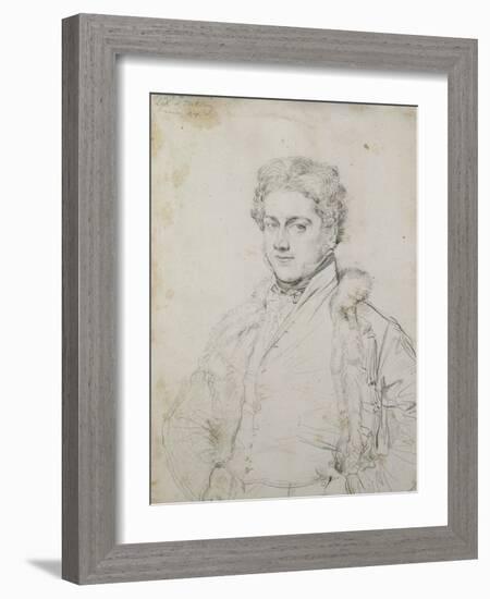 Portrait of Charles Robert Cockerell, 1817-Jean Auguste Dominique Ingres-Framed Giclee Print