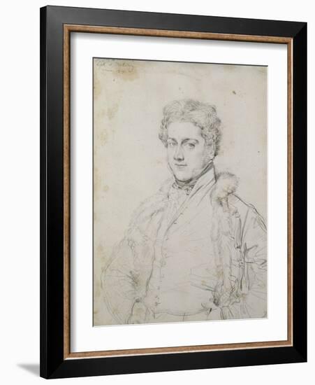 Portrait of Charles Robert Cockerell, 1817-Jean Auguste Dominique Ingres-Framed Giclee Print