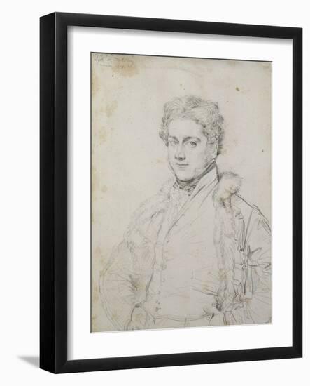 Portrait of Charles Robert Cockerell, 1817-Jean Auguste Dominique Ingres-Framed Giclee Print