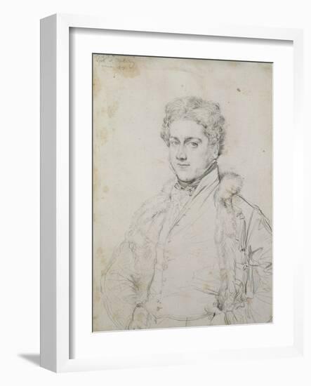 Portrait of Charles Robert Cockerell, 1817-Jean Auguste Dominique Ingres-Framed Giclee Print